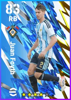 Juan Foyth eFootball 2026 player card — 83 OVR RB
