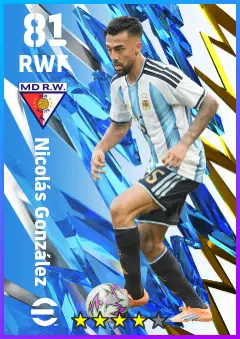 Nicolas Gonzalez eFootball 2026 player card — 81 OVR RWF