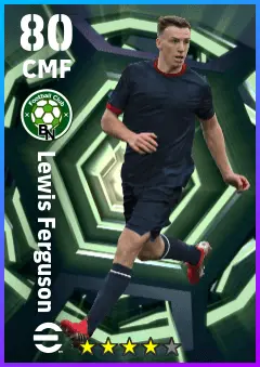 Lewis Ferguson eFootball 2026 player card — 80 OVR CMF
