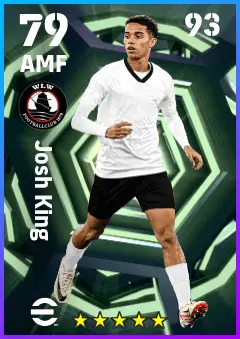 Josh King eFootball 2026 player card — 79 OVR AMF
