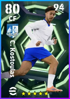 C. Kostoulas eFootball 2026 player card — 80 OVR CF