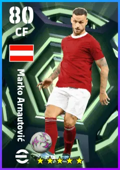 Marko Arnautovic eFootball 2026 player card — 80 OVR CF