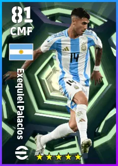 Exequiel Palacios eFootball 2026 player card — 81 OVR CMF