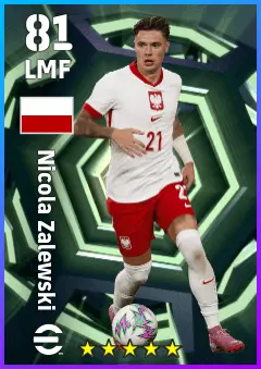 Nicola Zalewski eFootball 2026 player card — 81 OVR LMF