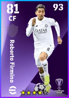 Roberto Firmino eFootball 2026 player card — 81 OVR CF