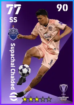 Supachai Chaided eFootball 2026 player card — 77 OVR SS