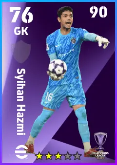 Syihan Hazmi eFootball 2026 player card — 76 OVR GK