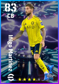 Inigo Martinez eFootball 2026 player card — 83 OVR CB