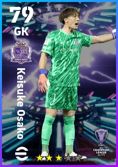 Keisuke Osako eFootball 2026 player card — 79 OVR GK