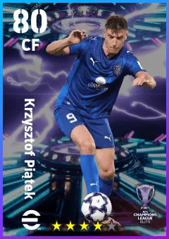 Krzysztof Piatek eFootball 2026 player card — 80 OVR CF