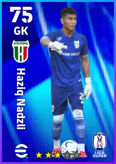 Haziq Nadzli eFootball 2026 player card — 75 OVR GK