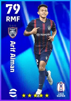 Arif Aiman eFootball 2026 player card — 79 OVR RMF