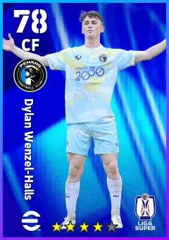 Dylan Wenzel-Halls eFootball 2026 player card — 78 OVR CF