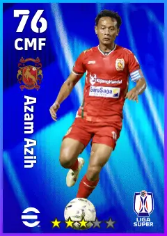 Azam Azih eFootball 2026 player card — 76 OVR CMF