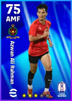 Azwan Ali Rahman eFootball 2026 player card — 75 OVR AMF