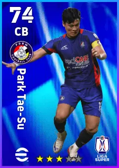 Park Tae-Su eFootball 2026 player card — 74 OVR CB