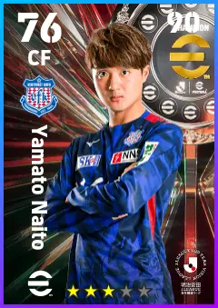 Yamato Naito eFootball 2026 player card — 76 OVR CF