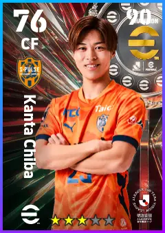 Kanta Chiba eFootball 2026 player card — 76 OVR CF