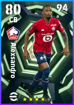 Alexsandro eFootball 2026 player card — 80 OVR CB