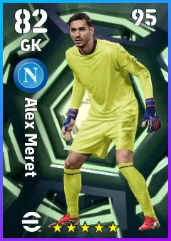 Alex Meret eFootball 2026 player card — 82 OVR GK