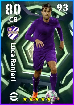 Luca Ranieri eFootball 2026 player card — 80 OVR CB
