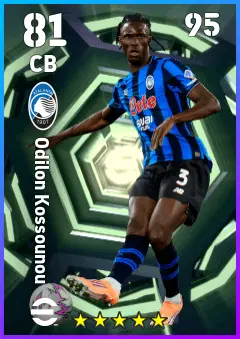 Odilon Kossounou eFootball 2026 player card — 81 OVR CB
