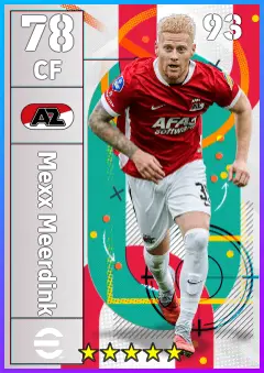 Mexx Meerdink eFootball 2026 player card — 78 OVR CF