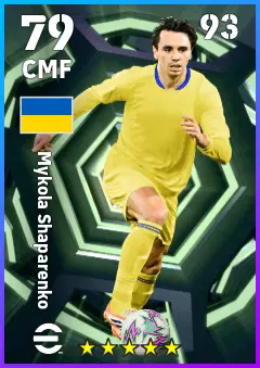 Mykola Shaparenko eFootball 2026 player card — 79 OVR CMF
