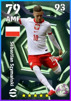 Sebastian Szymanski eFootball 2026 player card — 79 OVR AMF