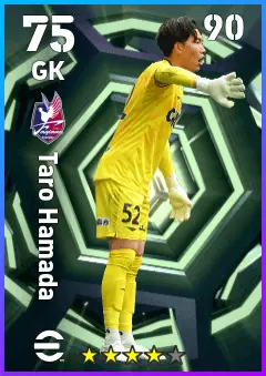 Taro Hamada eFootball 2026 player card — 75 OVR GK