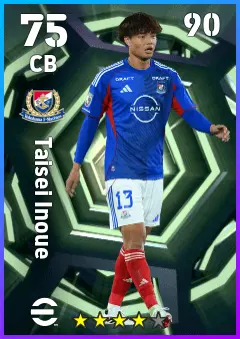 Taisei Inoue eFootball 2026 player card — 75 OVR CB
