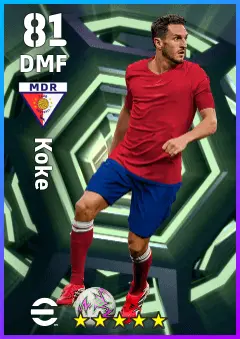 Koke eFootball 2026 player card — 81 OVR DMF