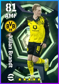 Julian Brandt eFootball 2026 player card — 81 OVR AMF