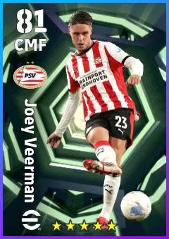 Joey Veerman eFootball 2026 player card — 81 OVR CMF