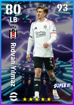 Ridvan Yilmaz eFootball 2026 player card — 80 OVR LB