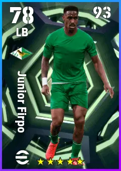 Junior Firpo eFootball 2026 player card — 78 OVR LB