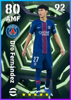 Dro Fernandez eFootball 2026 player card — 80 OVR AMF