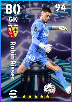 Robin Risser eFootball 2026 player card — 80 OVR GK