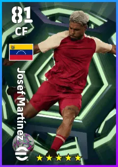 Josef Martinez eFootball 2026 player card — 81 OVR CF