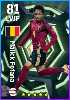 Malick Fofana eFootball 2026 player card — 81 OVR LWF