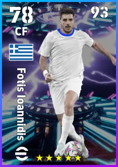 Fotis Ioannidis eFootball 2026 player card — 78 OVR CF