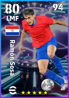 Ramon Sosa eFootball 2026 player card — 80 OVR LMF