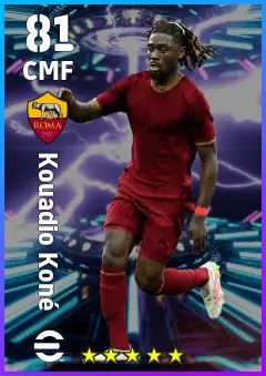 Kouadio Kone eFootball 2026 player card — 81 OVR CMF