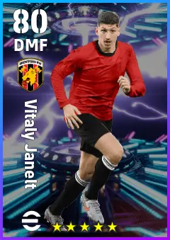 Vitaly Janelt eFootball 2026 player card — 80 OVR DMF