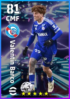 Valentin Barco eFootball 2026 player card — 81 OVR CMF