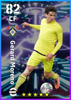 Gerard Moreno eFootball 2026 player card — 82 OVR CF