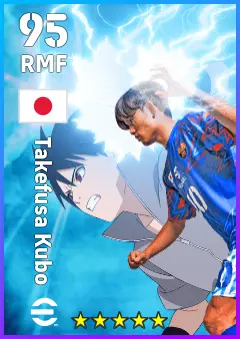 Takefusa Kubo eFootball 2026 player card — 95 OVR RMF