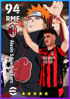 Alexis Saelemaekers eFootball 2026 player card — 94 OVR RMF