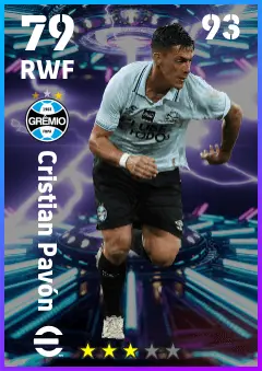 Cristian Pavon eFootball 2026 player card — 79 OVR RWF