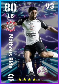 Matheus Bidu eFootball 2026 player card — 80 OVR LB